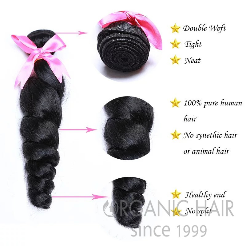 Real mink virgin brazilian human hair extensions